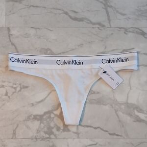 Calvin Klein White Logo Thong